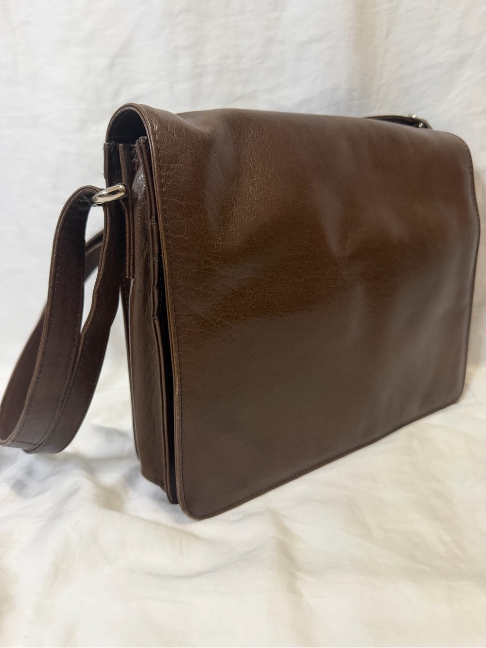 Brown Flap Messenger Bag